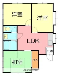 メゾンアイⅠB棟【1階】の間取り