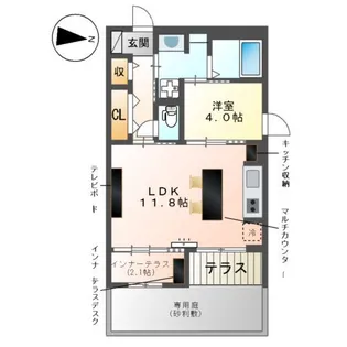 FOREST ODAWARA(フォレスト オダワラ)【1階】の間取り