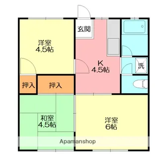 コーポサンフラワー【2階】の間取り