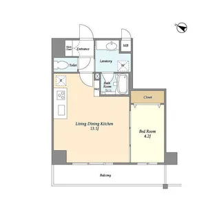 CASSIA藤沢本町【4階】の間取り