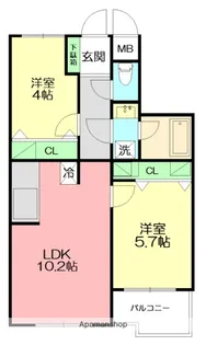 ピア湘南夕陽ヶ丘【3階】の間取り