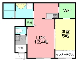 オリーヴァ OLIVA【1階】の間取り