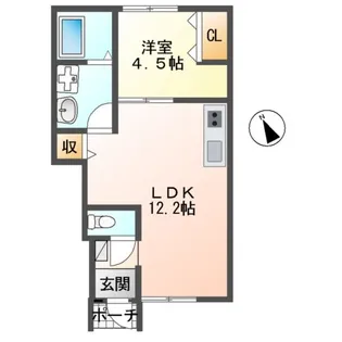 ヴィラ・アズールB【1階】の間取り