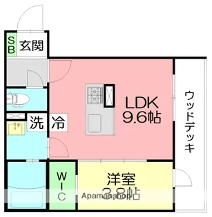 FLEURS DE CERISIER【1階】の間取り