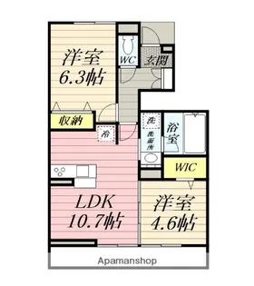 アジュールS【1階】の間取り