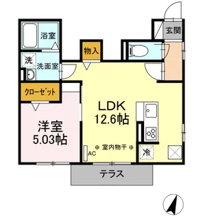 カサベルテ【1階】の間取り