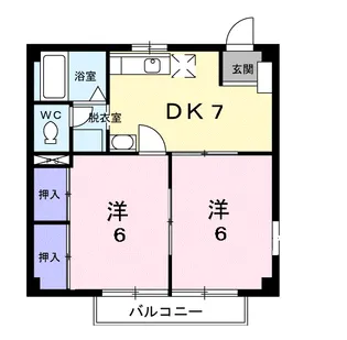 サンライズハイムA【2階】の間取り