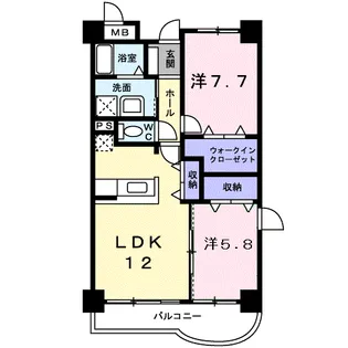 アンソレイエ アオキ【1階】の間取り