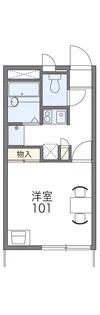 レオパレスサニーコート【1階】の間取り