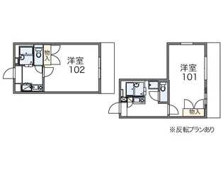 レオパレスクローネI【2階】の間取り