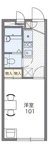 レオパレスアリエッタ【1階】の間取り
