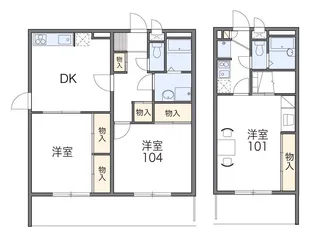 レオパレス湘南A【2階】の間取り