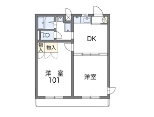 レオパレスクィーンズ由真【204号室】の間取り