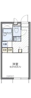 レオパレスサンブリッジ【1階】の間取り