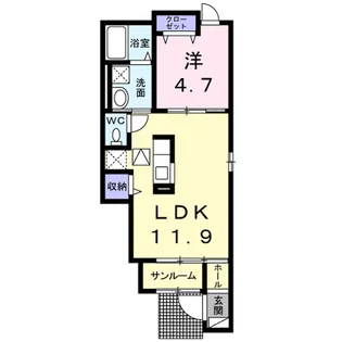 レジュール本厚木Ⅰ【1階】の間取り
