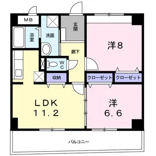 ジェルメ・コムーネ【4階】の間取り