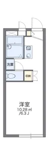 レオパレスサンハイムオオキ【1階】の間取り
