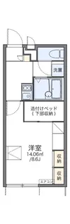レオパレスWEST PLACE【1階】の間取り