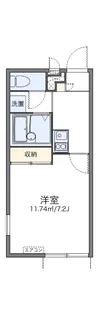 レオパレスオリーブⅢ【1階】の間取り