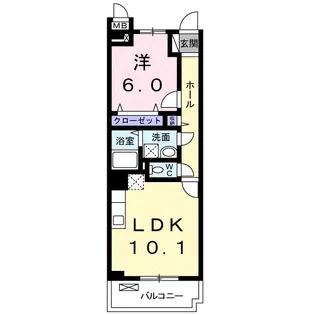 ドミール堤【1階】の間取り