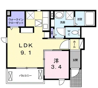 カルム【1階】の間取り