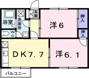 S.Sクニヤン【1階】の間取り
