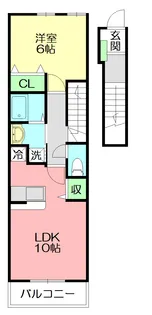 アイリス【2階】の間取り