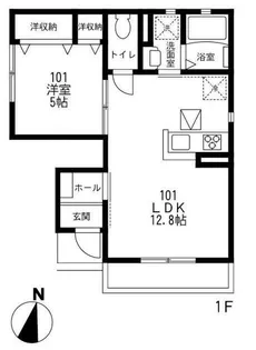 Tーハイツ【101号室号室】の間取り