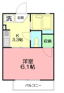 クレール梨木【2階】の間取り