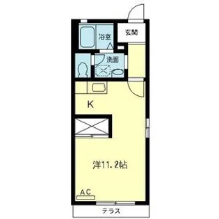 リブェールハイツB【1階】の間取り