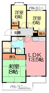 エクレール本鵠沼【3階】の間取り