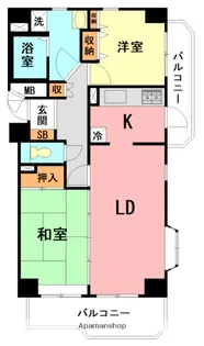 内藤マンションA棟【2階】の間取り