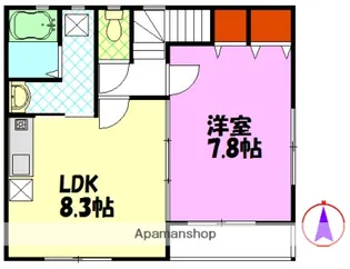 田村5丁目貸家【2階】の間取り