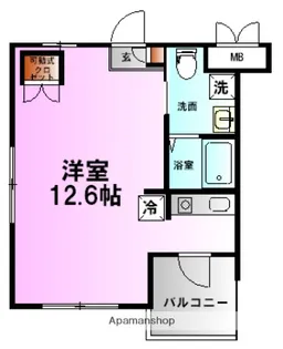 グラーテス・ワン【4階】の間取り