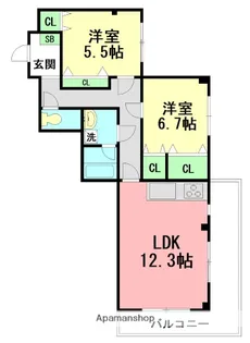 リエス平塚長瀬【3階】の間取り
