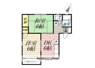 クローバーハイツB【2階】の間取り