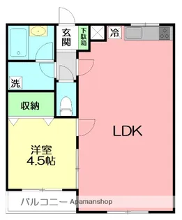ベルハイツ平塚【2階】の間取り