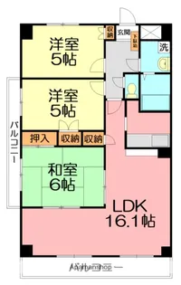 セジュール妻田【3階】の間取り