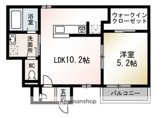 VERTU(ヴァーチュ)【1階】の間取り