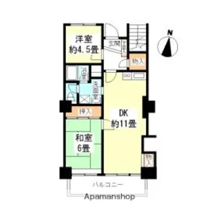 東急ドエルフェニックス【3階】の間取り