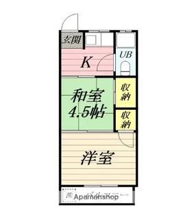 鵠沼コーポ【3階】の間取り