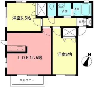 フジハイムB【2階】の間取り
