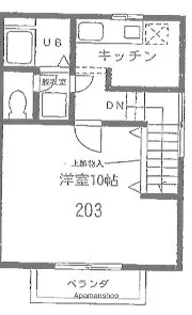 ノーブル富水【2階】の間取り