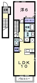 スカイ・ローズ【2階】の間取り
