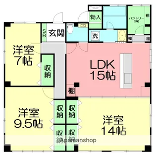 小沢ハイツ【1階】の間取り
