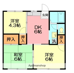 コーポちとせ【2階】の間取り
