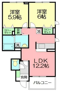 グリーン アヴェニュー【1階】の間取り