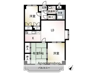 リヴェールシェソワ【2階】の間取り
