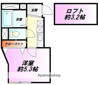 アレグラ茅ヶ崎【203号室】の間取り
