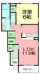 ヴィラサンフラワー【1階】の間取り